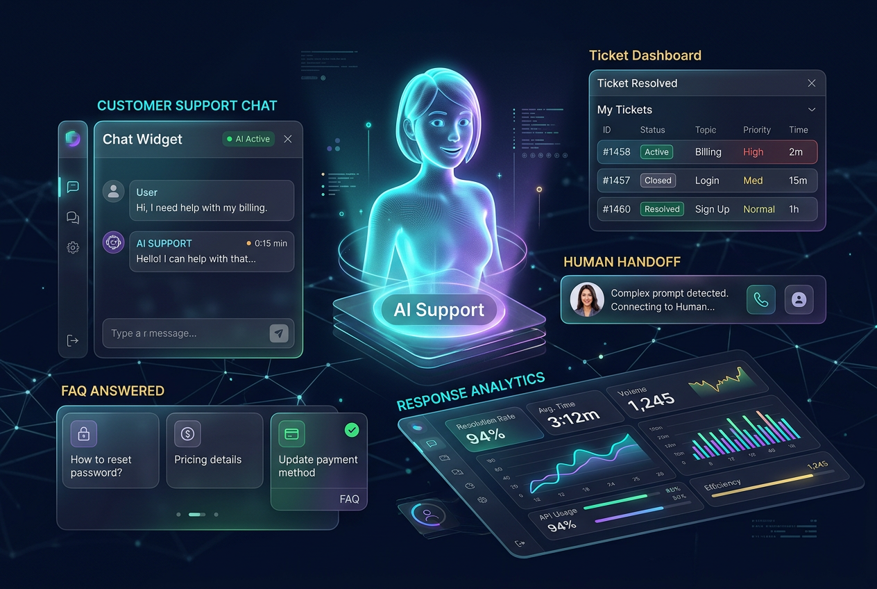 AI Customer Support Agent featured solution visual